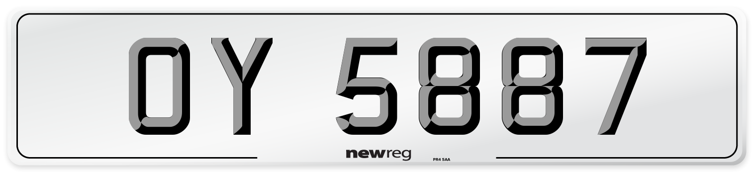OY 5887 Number Plate from New Reg